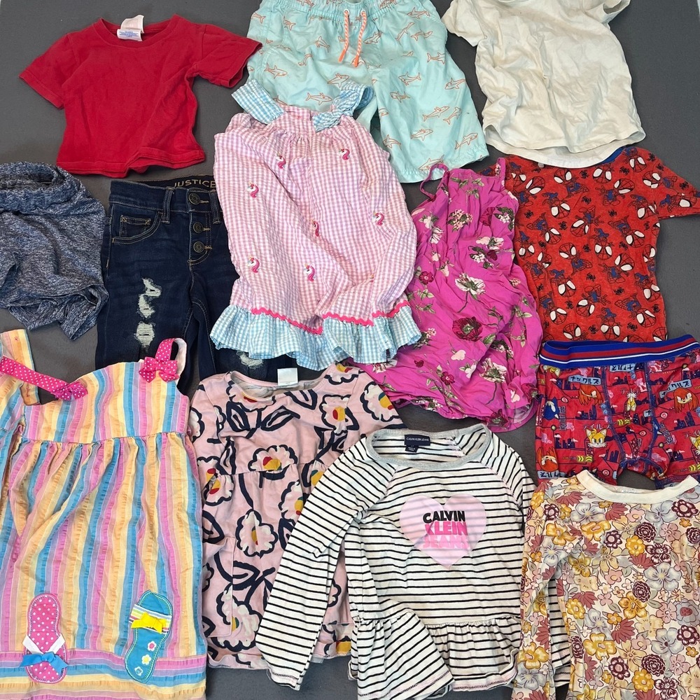 45 Item Bulk Clothing Lot Baby, Girls/Boy Little/Big Resell Various Sizes Bundle
